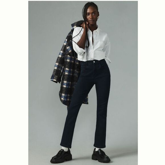 Anthropologie Pilcro Slim Tuck High-Rise Straight-Leg Jeans - Picture 1 of 5